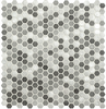 Anthe Grey Mix Micro Aluminium Hexagon Mosaic