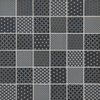 Kinetic Black Recycled Glass Mosaic