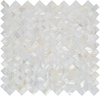 White Pearl Herringbone Shell Mosaic